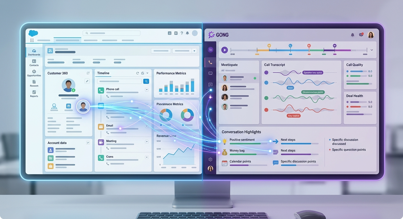 Salesforce i Gong - dwa źródła danych, które ChatGPT może połączyć w jedno podsumowanie