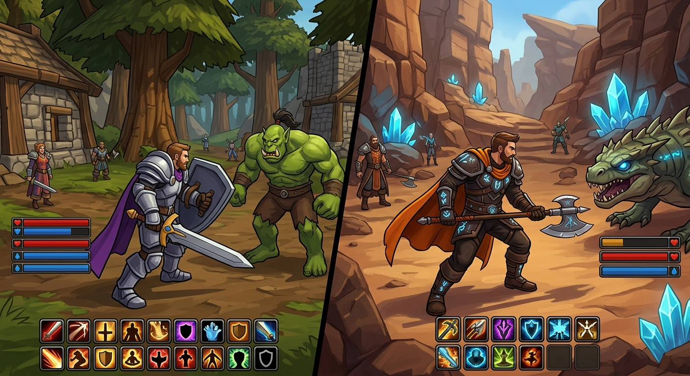 Porównanie oryginalnego World of Warcraft z klonem stworzonym przez AI