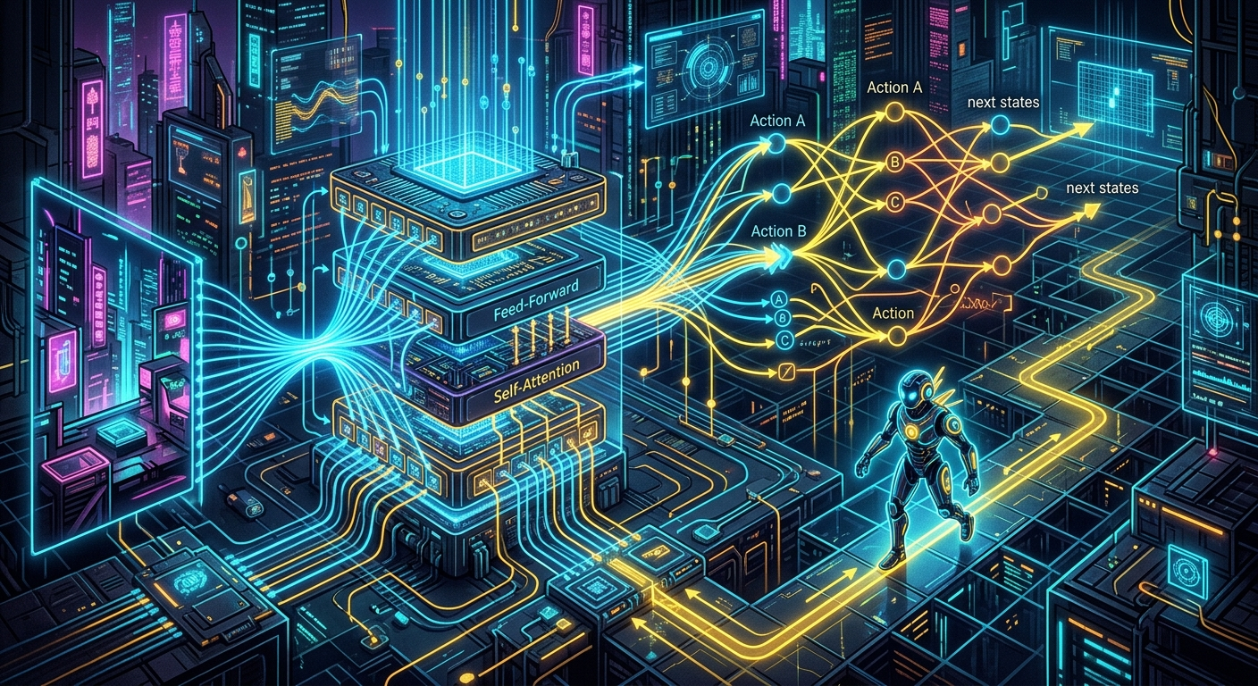 Transformery w reinforcement learning analizują sekwencje akcji