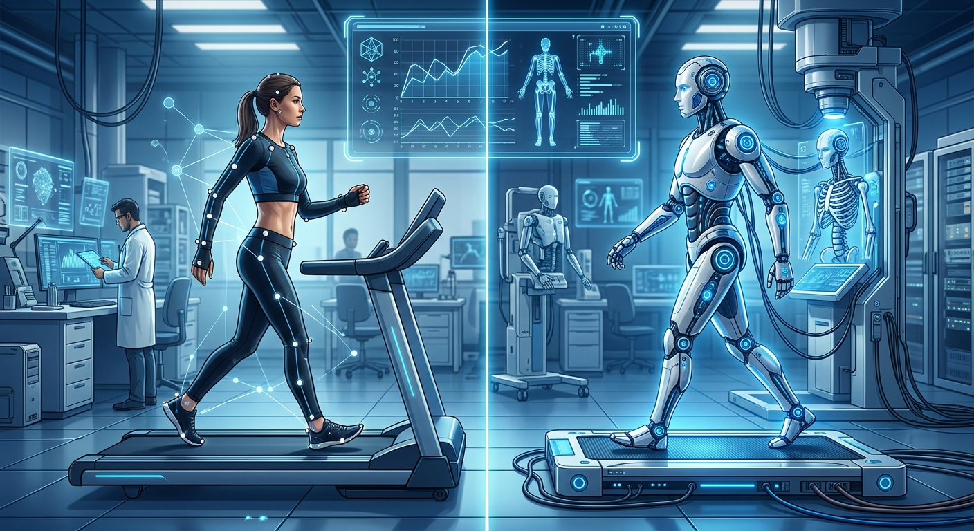 Model uczy się ruchu z nagrań ludzi, a potem przenosi wzorzec na robota
