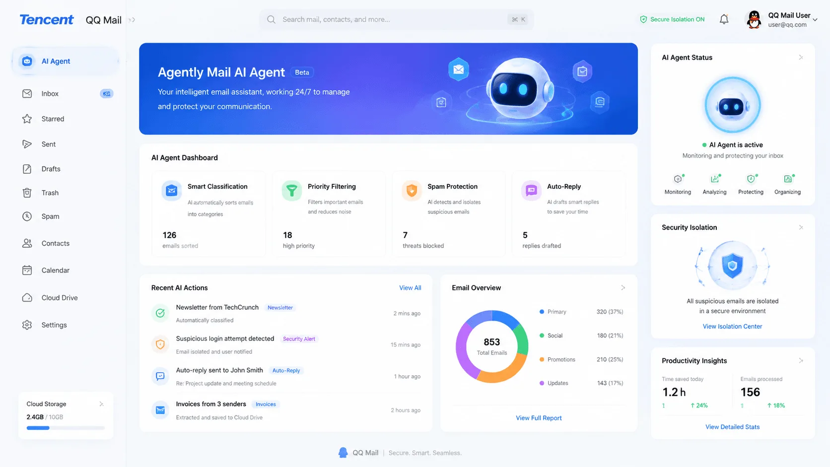 Tencent daje agentom AI własny adres e-mail. I to ma sens