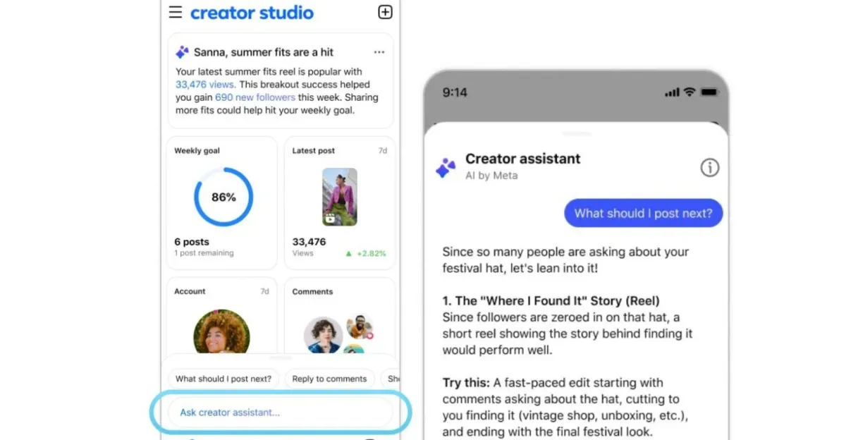 Facebook Creator Studio wraca jako aplikacja z asystentem AI